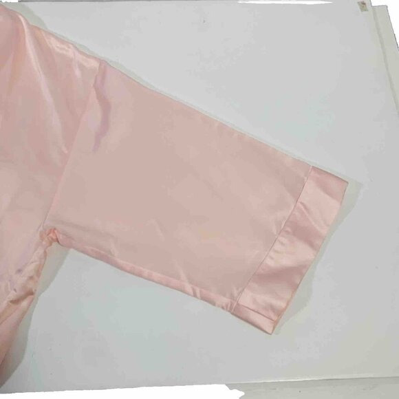 Cabernet Satin Pink Wrap Robe Sz M Kimono 3/4 Sleeve Loungewear Bathrobe Spa Vtg - Picture 11 of 14